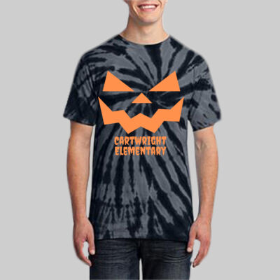 Adult Tie-Dye T-Shirt - Jack O Lantern - Orange Thumbnail