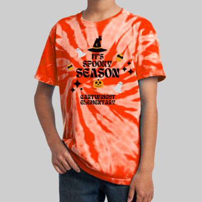 Youth Tie-Dye T-Shirt - It's Spooky Season Thumbnail
