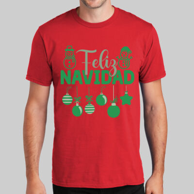 Adult T-Shirt - Feliz Festive - Green Thumbnail
