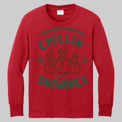 Youth Long Sleeve Shirt - Chillin' - Green Thumbnail