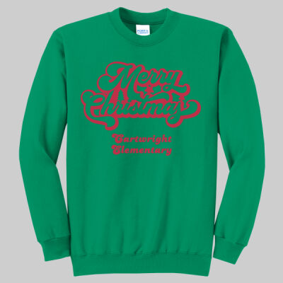 Adult Crewneck - Merry Christmas - Red Thumbnail