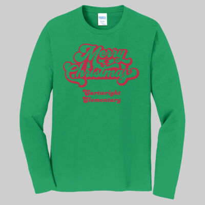 Adult Long Sleeve Shirt - Merry Christmas - Red Thumbnail