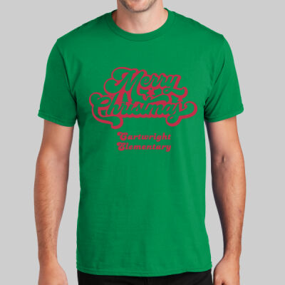 Adult T-Shirt - Merry Christmas - Red Thumbnail