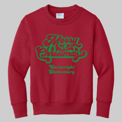 Youth Crewneck - Merry Christmas - Green Thumbnail