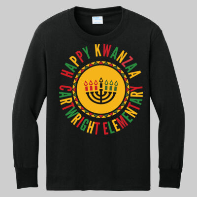 Youth Long Sleeve Shirt - Happy Kwanzaa Thumbnail