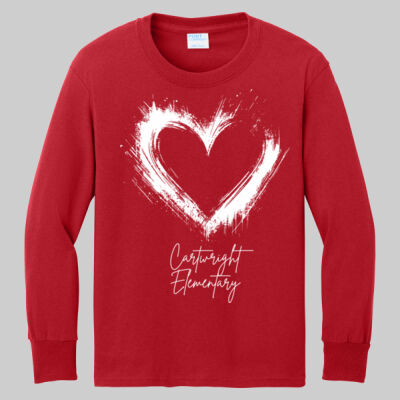 Youth Long Sleeve Shirt - Valentine's Heart Thumbnail
