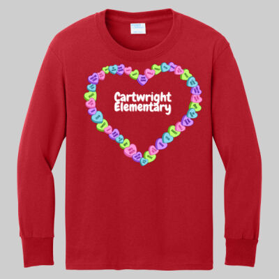 Youth Long Sleeve Shirt - Candy Hearts Thumbnail