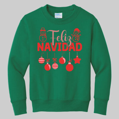 Youth Crewneck - Feliz Festive - Red Thumbnail