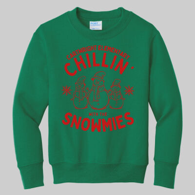Youth Crewneck - Chillin' - Red Thumbnail