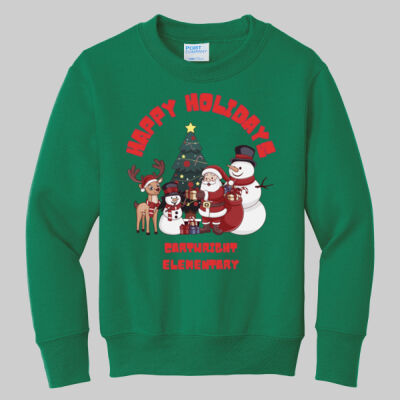 Youth Crewneck - Happy Holidays - Red Thumbnail