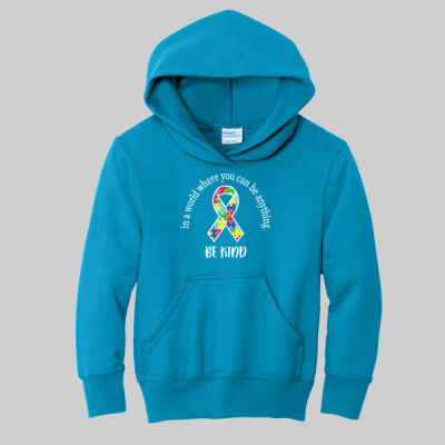 Youth - Be Kind Ribbon Hoodie - Autism Awareness Thumbnail